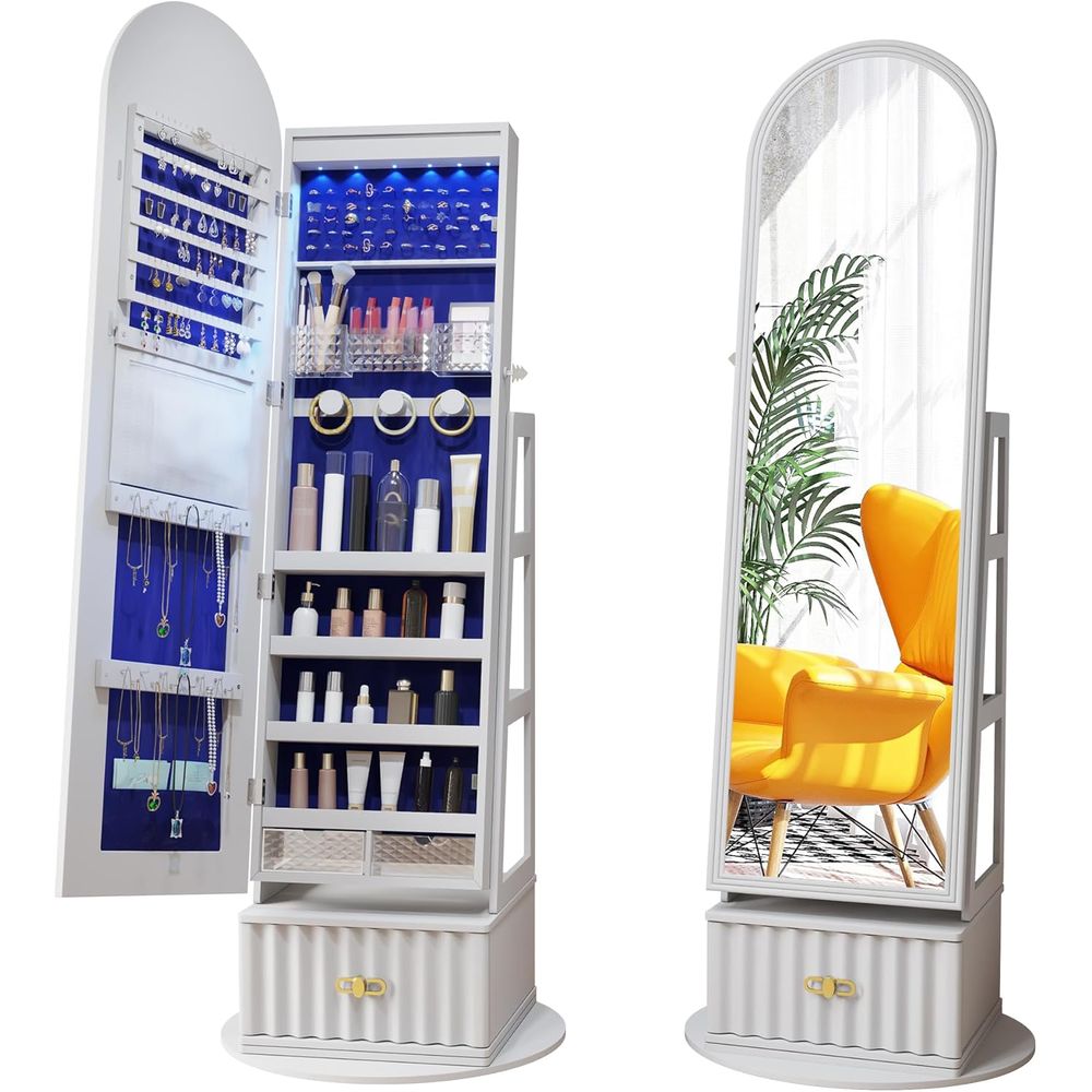 Storage & Organization - 63 inç Tam Boy Aynalı Dolap,