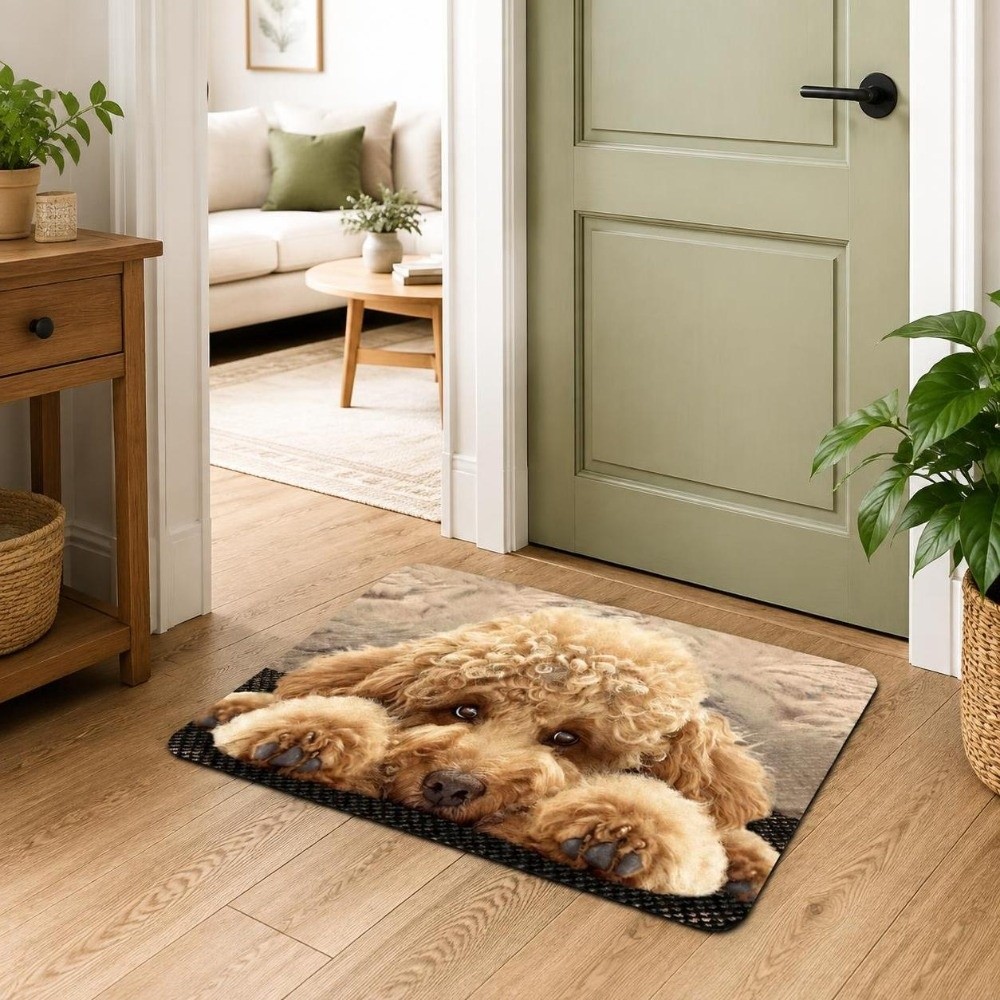 Quick Dry Diatomite Bath Mat - Dayanıklı Diatomit Köpek Desenli Yer Paspası,
