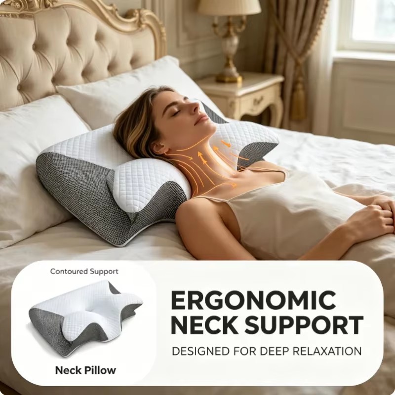 Ağrıları Hafifletmek ve Rahat  - Memory Foam Orthopedic Pillow Neck Pain incelemesi ve fiyatı