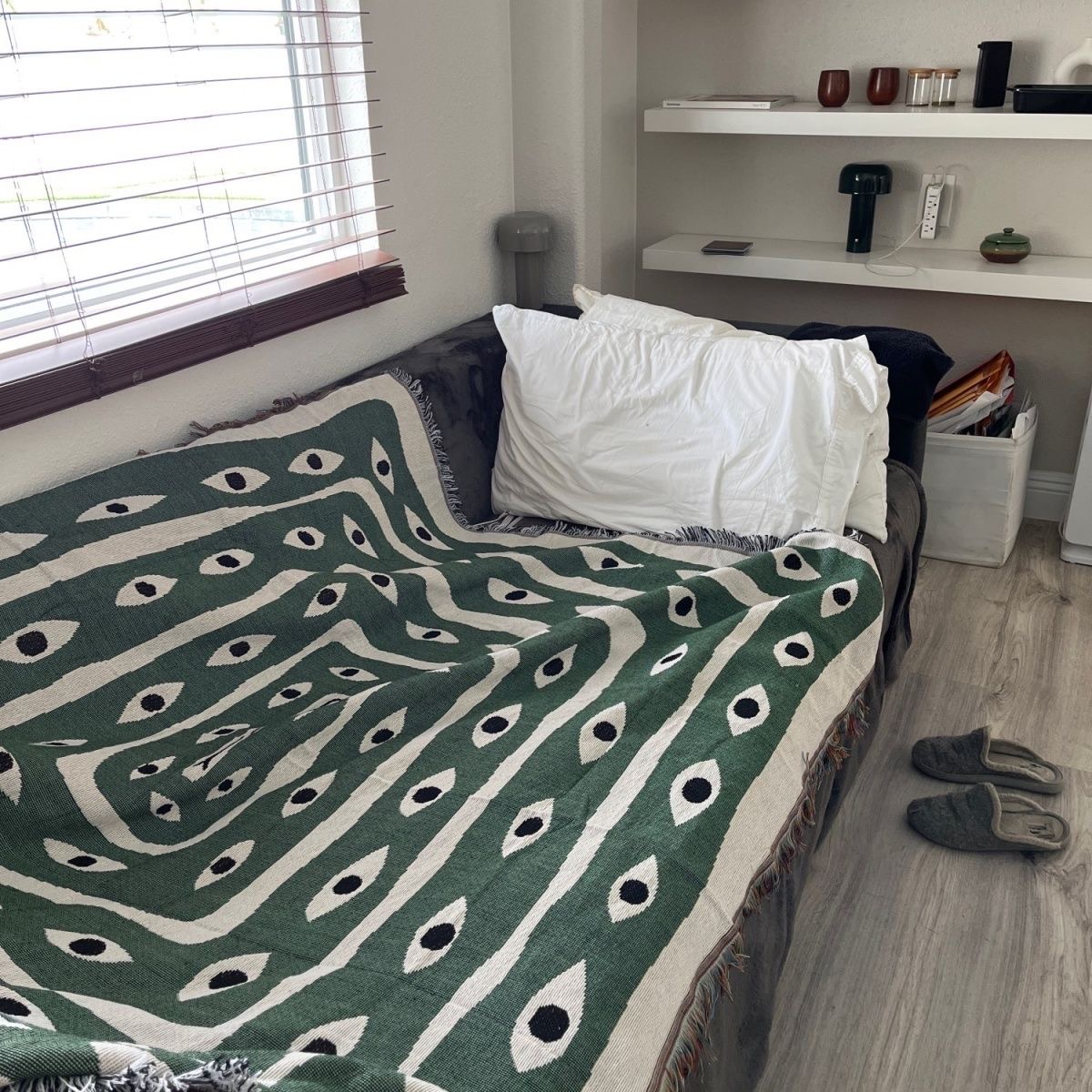 Yeşil Beyaz Nazar Boncuklu Jak - Boho Throw Blanket Fringe incelemesi ve fiyatı